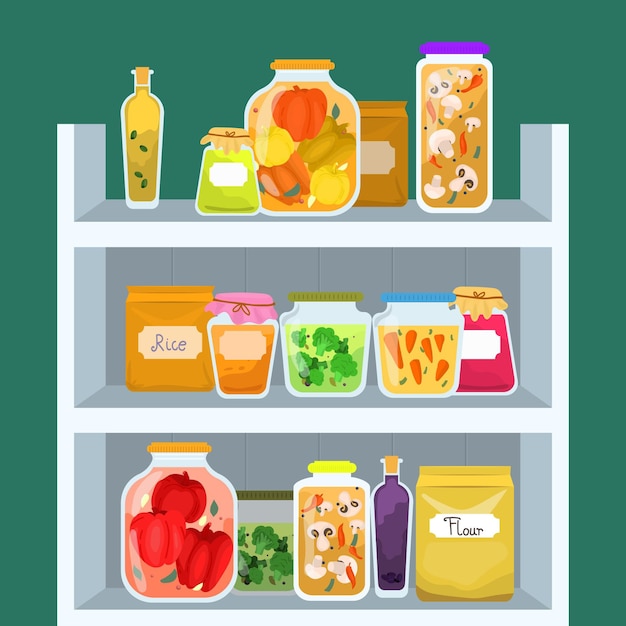 Free vector hand drawn pantry food