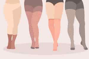 Free vector hand drawn pantyhose tights collection