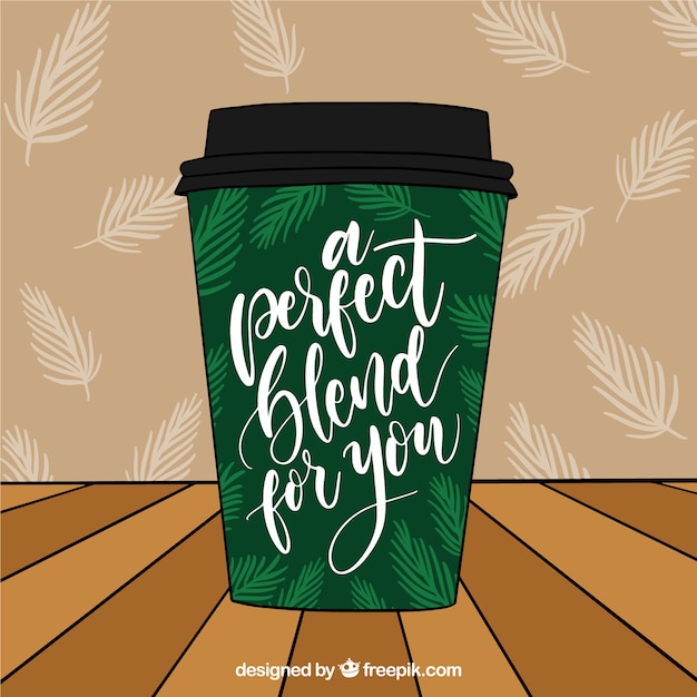 Free vector hand drawn paper coffee cup