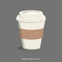 Free vector hand drawn paper coffee cup