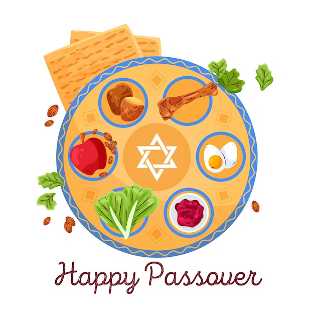 Free vector hand drawn passover concept