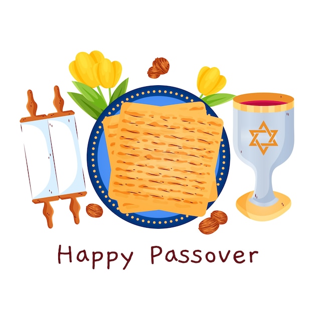 Free vector hand drawn passover concept