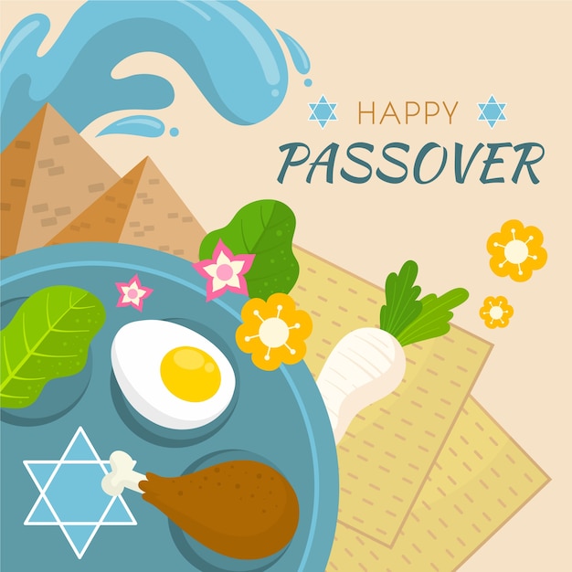 Hand drawn passover concept