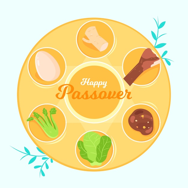 Free vector hand drawn passover concept