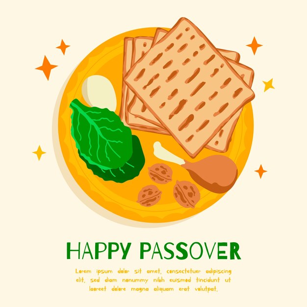 Hand drawn passover concept