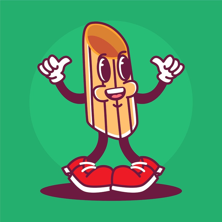Free Vector hand drawn pasta cartoon illustration