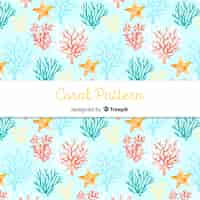 Free vector hand drawn pastel color coral background