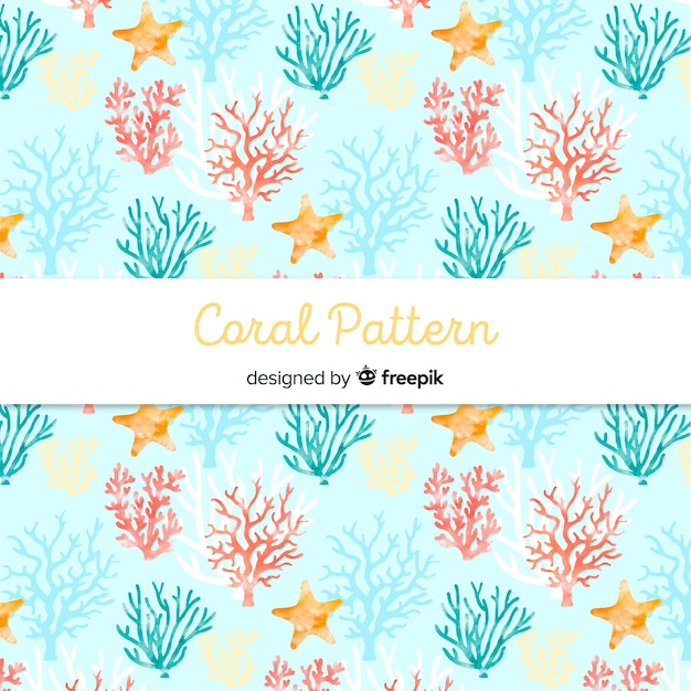 Hand drawn pastel color coral background