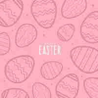 Free vector hand drawn pastel easter