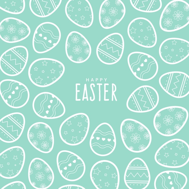 Hand drawn pastel easter