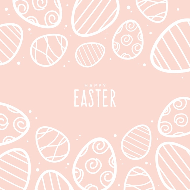 Hand drawn pastel easter