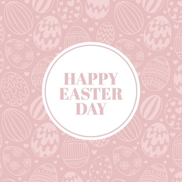 Free vector hand drawn pastel monochrome easter illustration