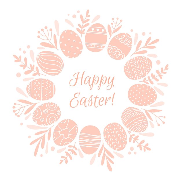 Free vector hand drawn pastel monochrome easter illustration