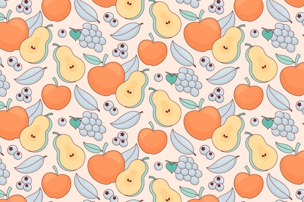 Free vector hand drawn pastel summer pattern design