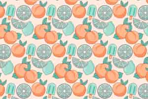 Free vector hand drawn pastel summer pattern design