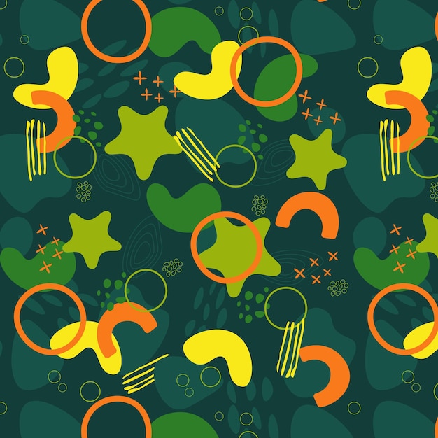 Hand drawn pattern background with abstract shape. vector illustration.