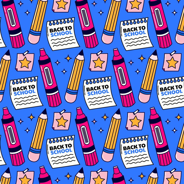 Free Vector hand drawn pattern design for back to school season