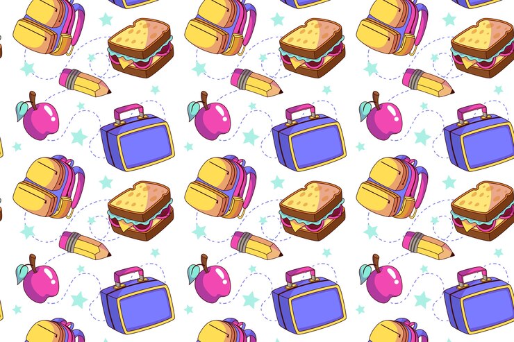 Free Vector hand drawn pattern design for back to school