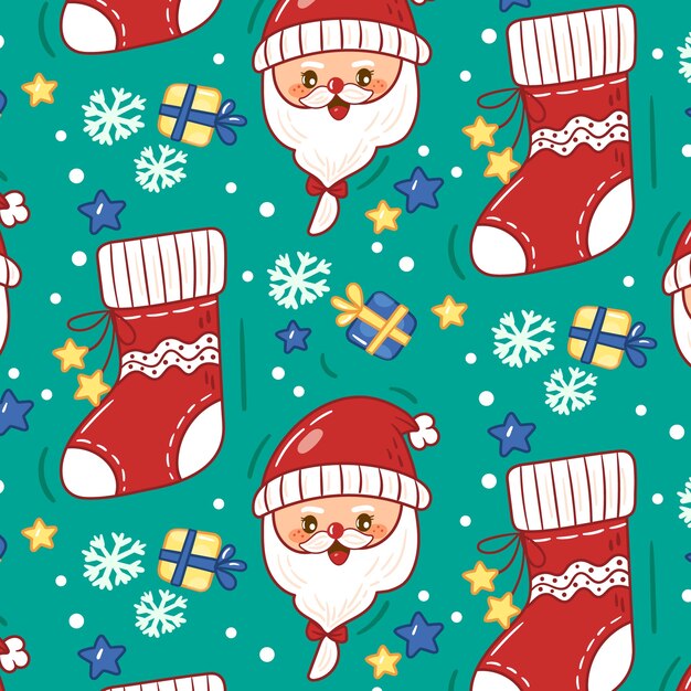 Hand drawn pattern design for christmas season celebration