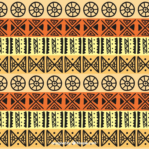 Hand drawn pattern in ethnic style 