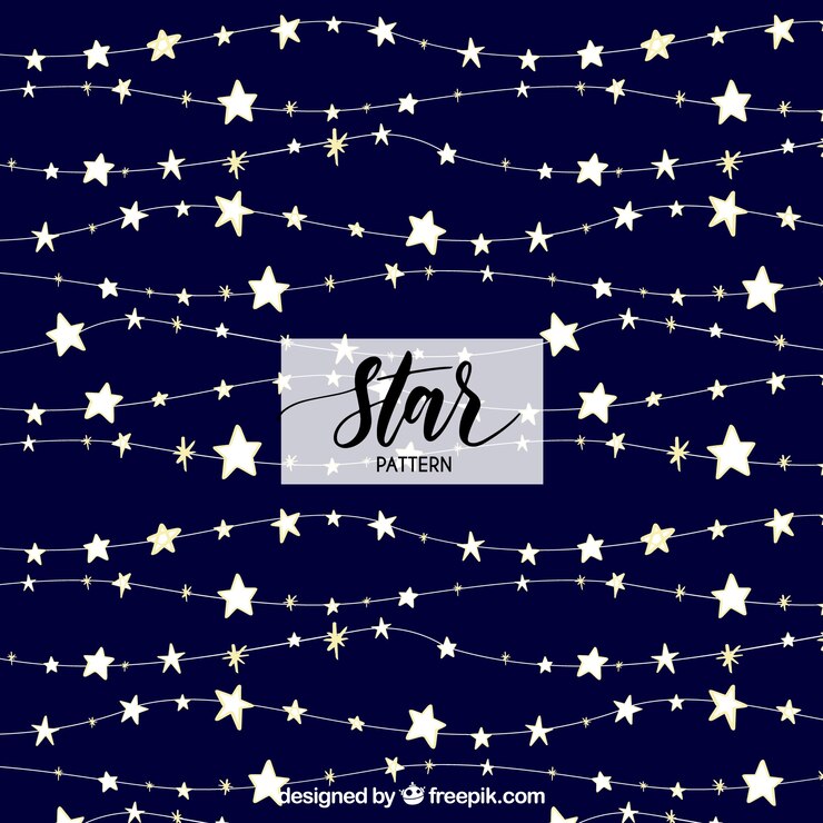 Free Vector hand drawn pattern with stars