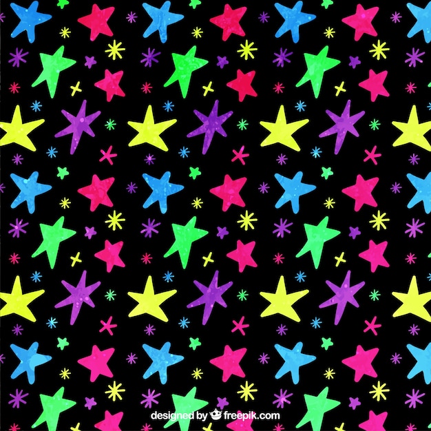 Free vector hand drawn pattern with stars
