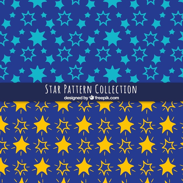 Free vector hand drawn pattern with stars