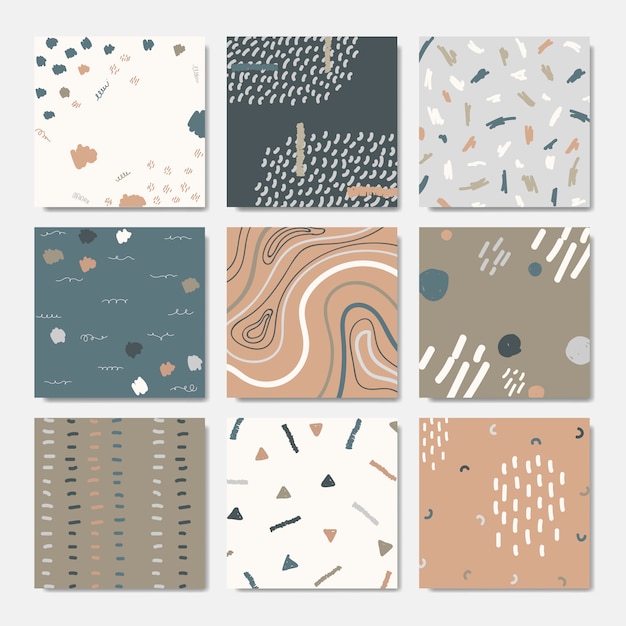 Free vector hand drawn patterned backgrounds