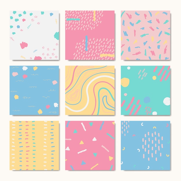 Free vector hand drawn patterned backgrounds