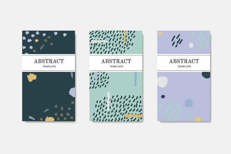 Free Vector hand drawn patterned name cards