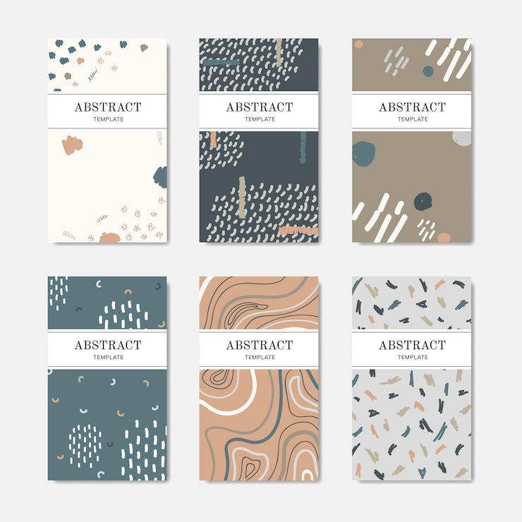 Free Vector hand drawn patterned name cards