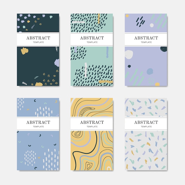 Free vector hand drawn patterned name cards