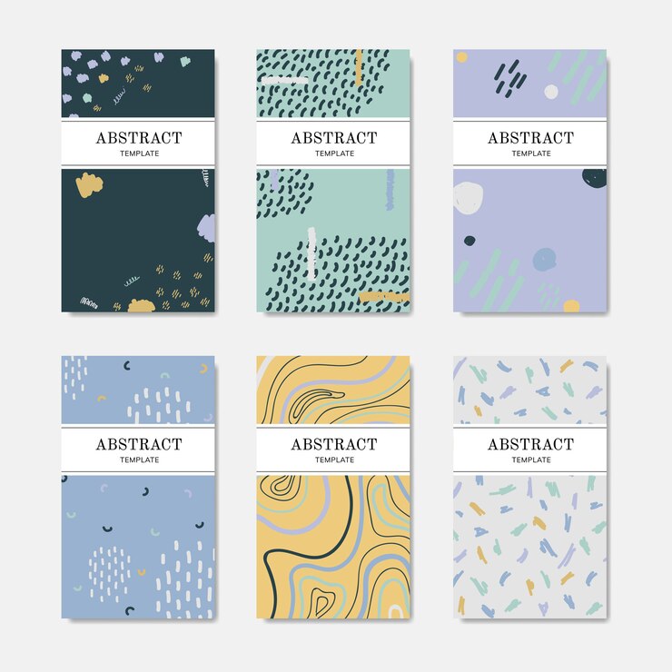 Free Vector hand drawn patterned name cards