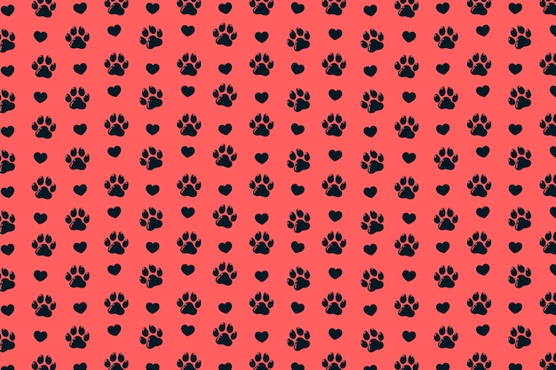 Free vector hand drawn paw prints background