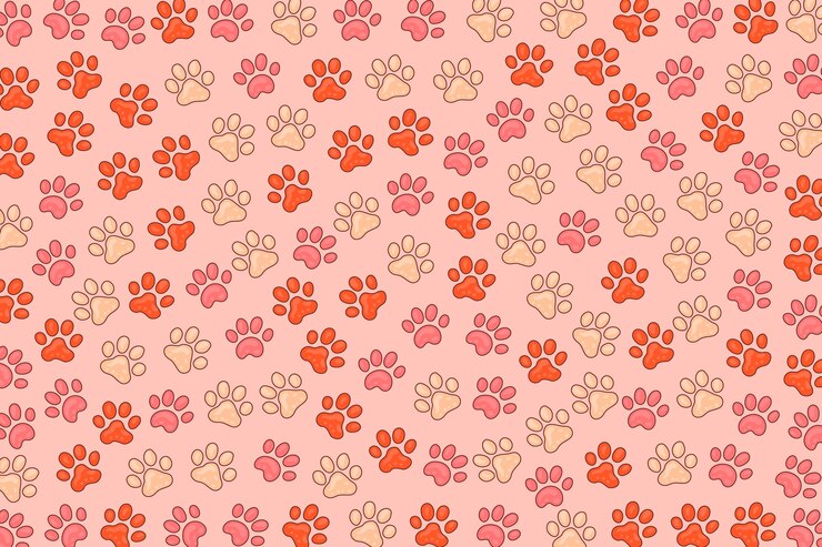 Free Vector hand drawn paw prints background