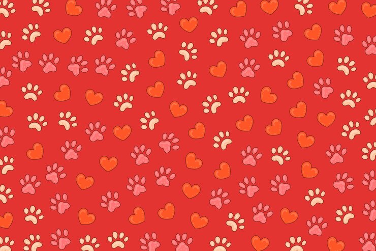 Free Vector hand drawn paw prints background