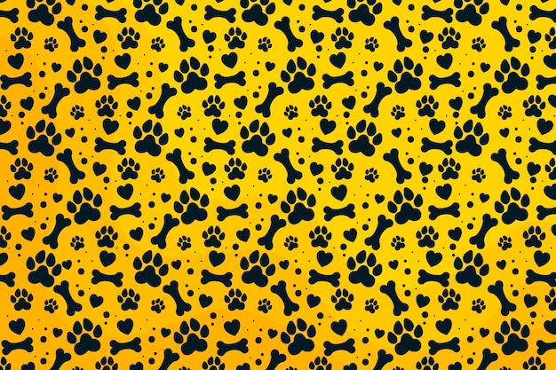 Free vector hand drawn paw prints background