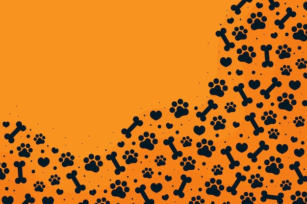 Free vector hand drawn paw prints background