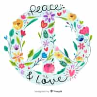 Free vector hand drawn peace sign background