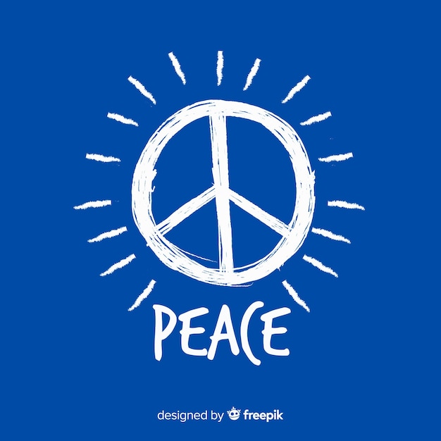 Free vector hand drawn peace sign background