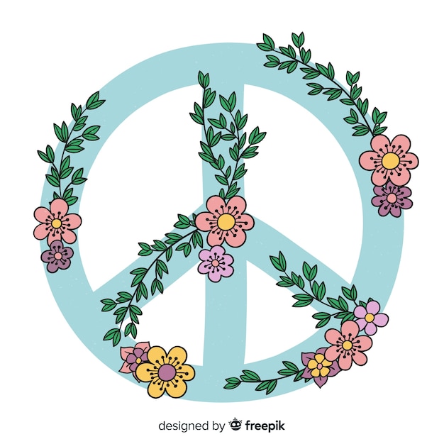 Hand drawn peace sign