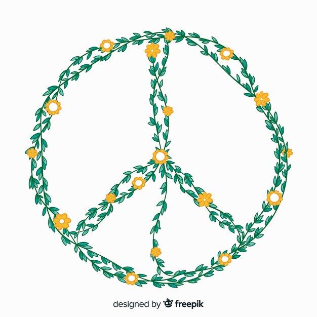 Hand drawn peace sign