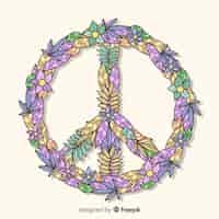 Free vector hand drawn peace sign