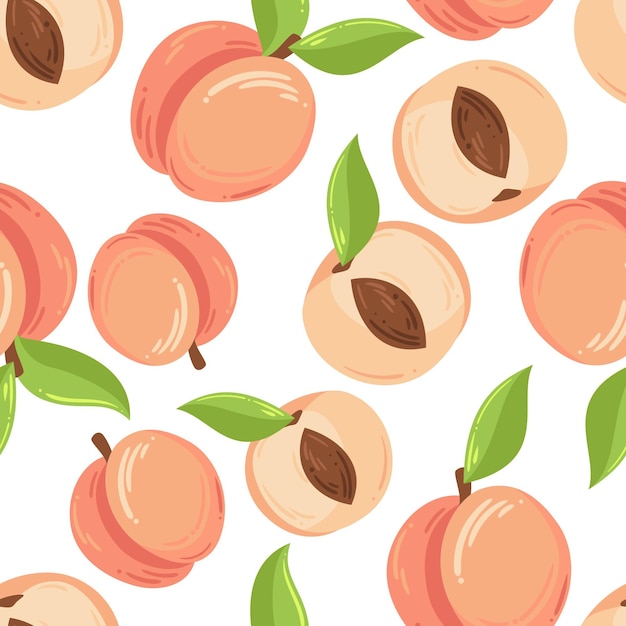 Free vector hand drawn peach pattern