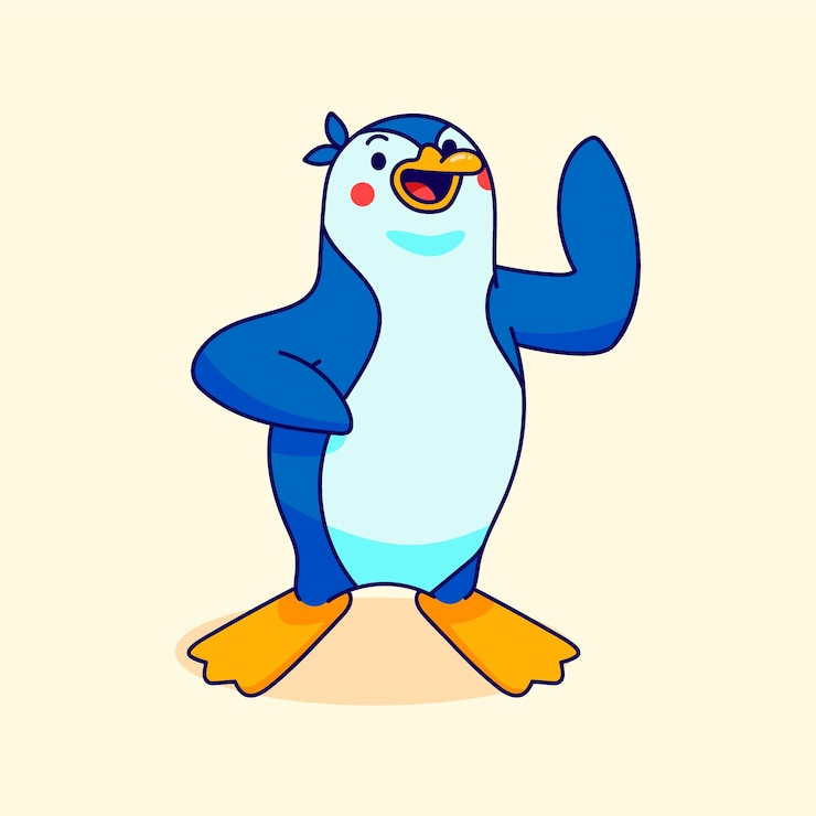 Free Vector hand drawn penguin cartoon illustration