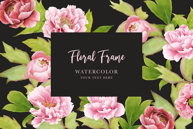 hand drawn peony background design