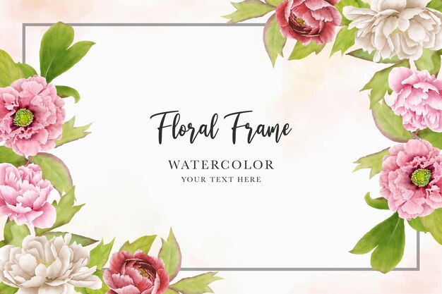 hand drawn peony background design