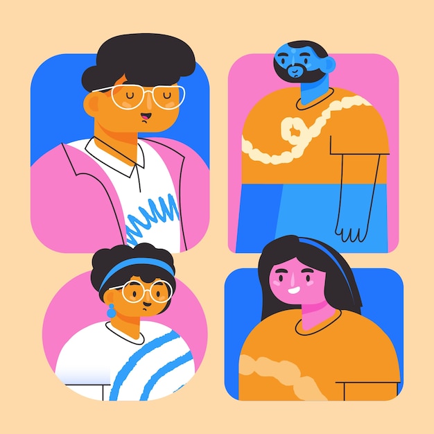 Free Vector hand drawn people doodle illustration