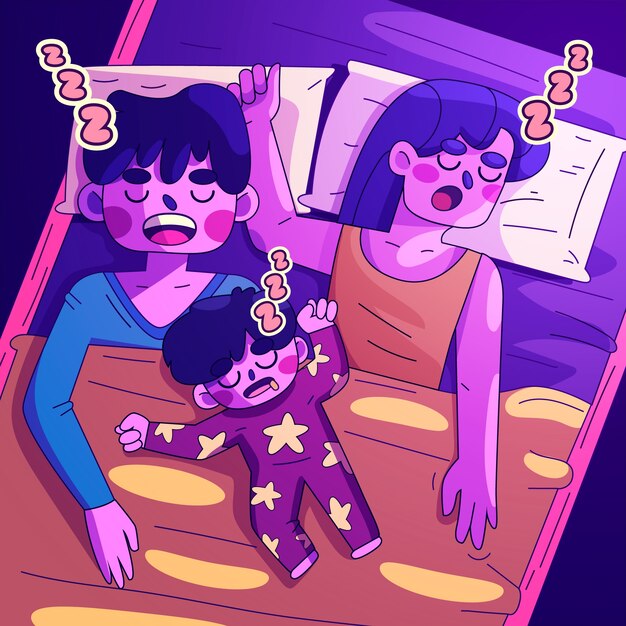 手描きのノックする人々のイラスト