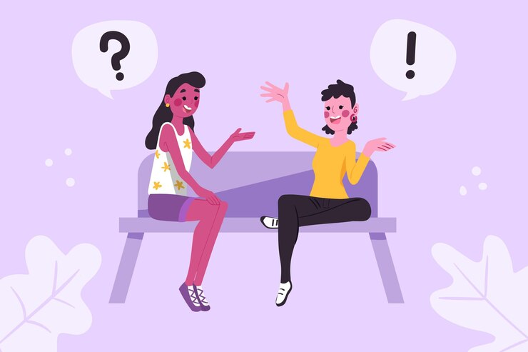 Free Vector hand drawn people talking